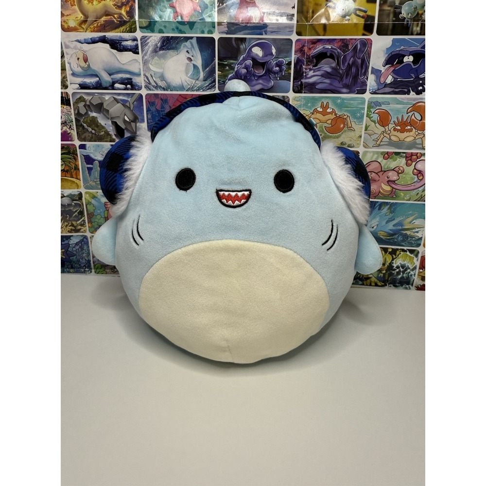 Squishmallows Sharon The Shark‎ Holiday Edition Plush 9" Winter Earmuffs Cute